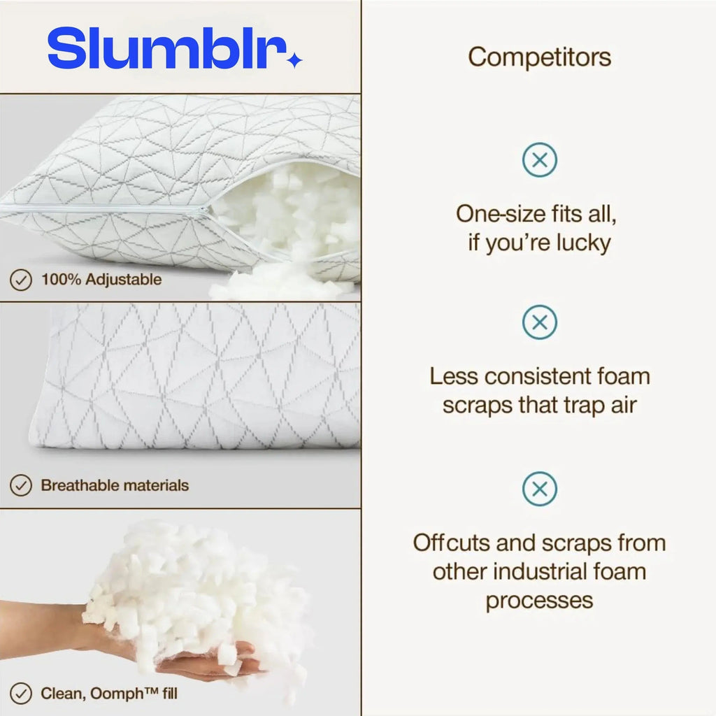 Slumblr® Shredded Memory Foam Pillow