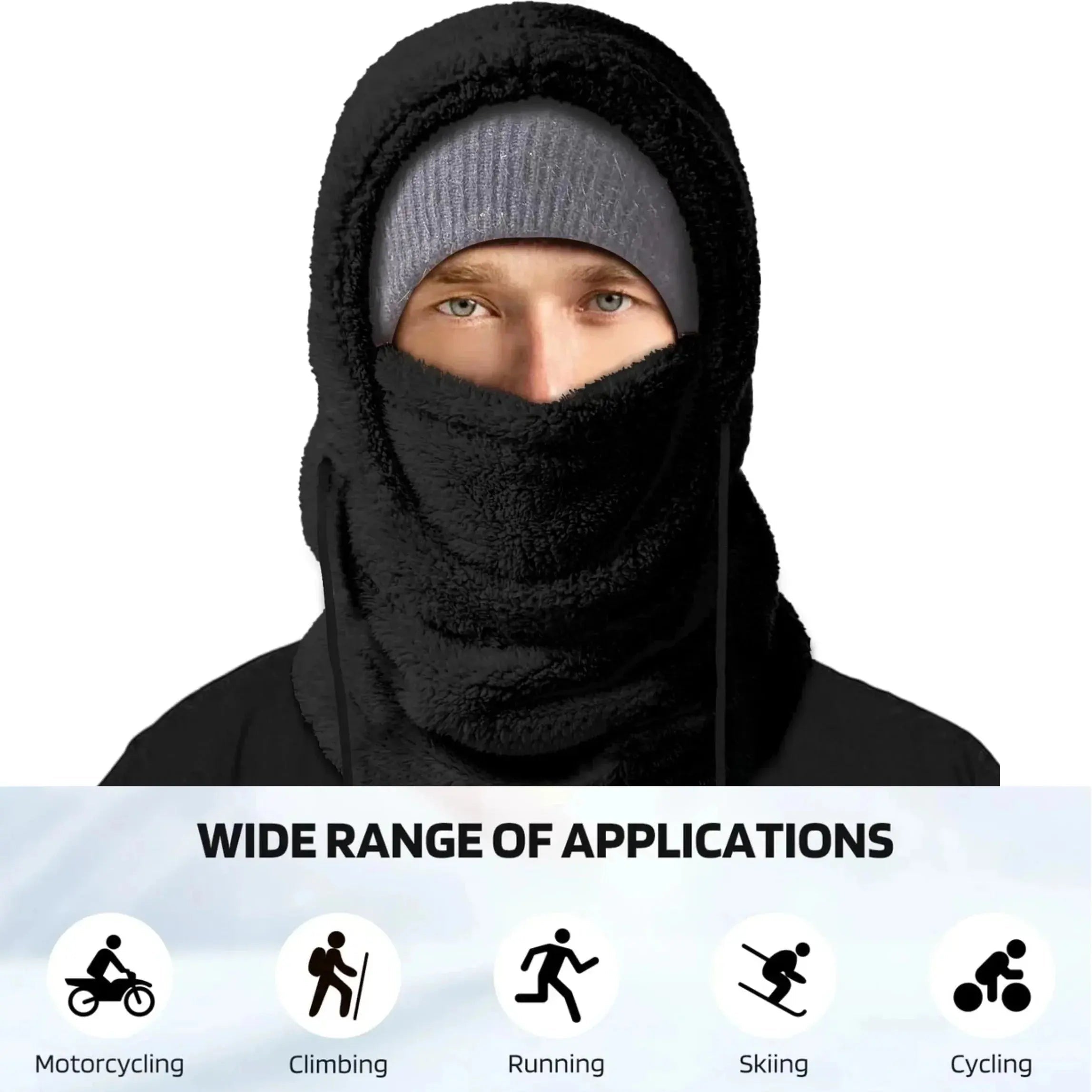 Slumblr® Winter Fleece-lined Hooded Beanie Scarf Travel