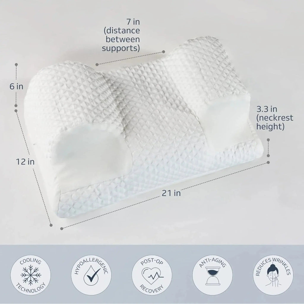 Slumblr® Cooling Ergonomic Memory Foam Contour Pillow, Neck Pain Relief