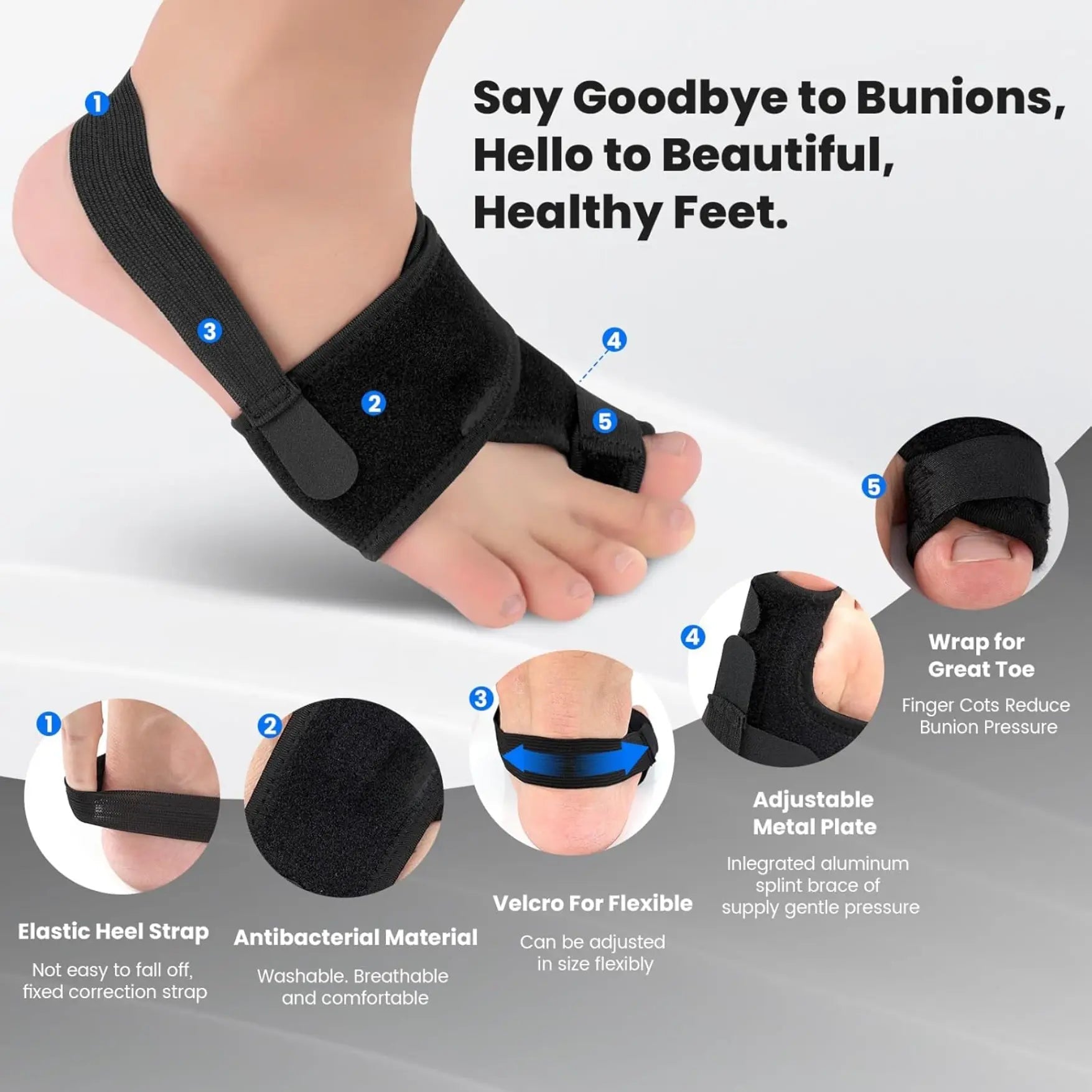 Slumblr® Bunion Corrector for Big Toe Straightener (2pcs)