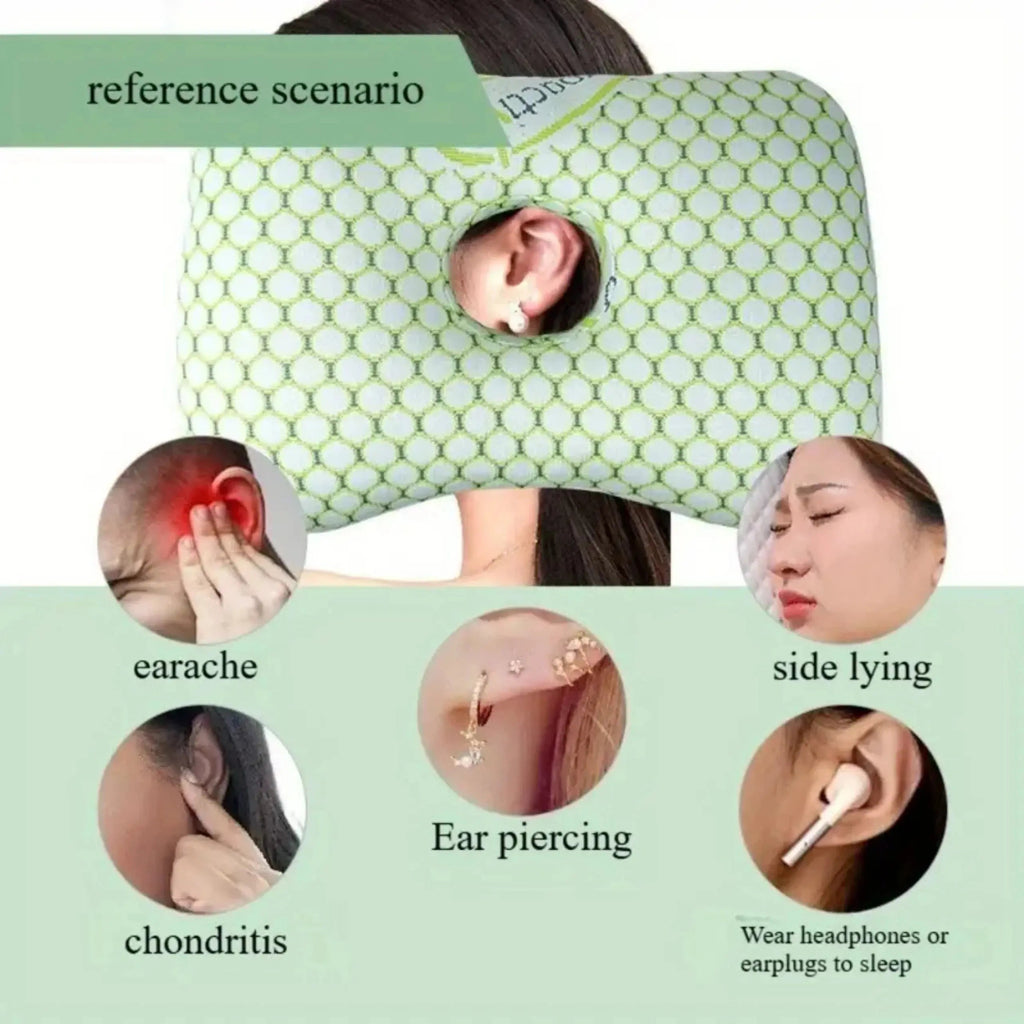 Slumblr® Ear Piercing Donut Pillow – Pain Relief for Side Sleepers