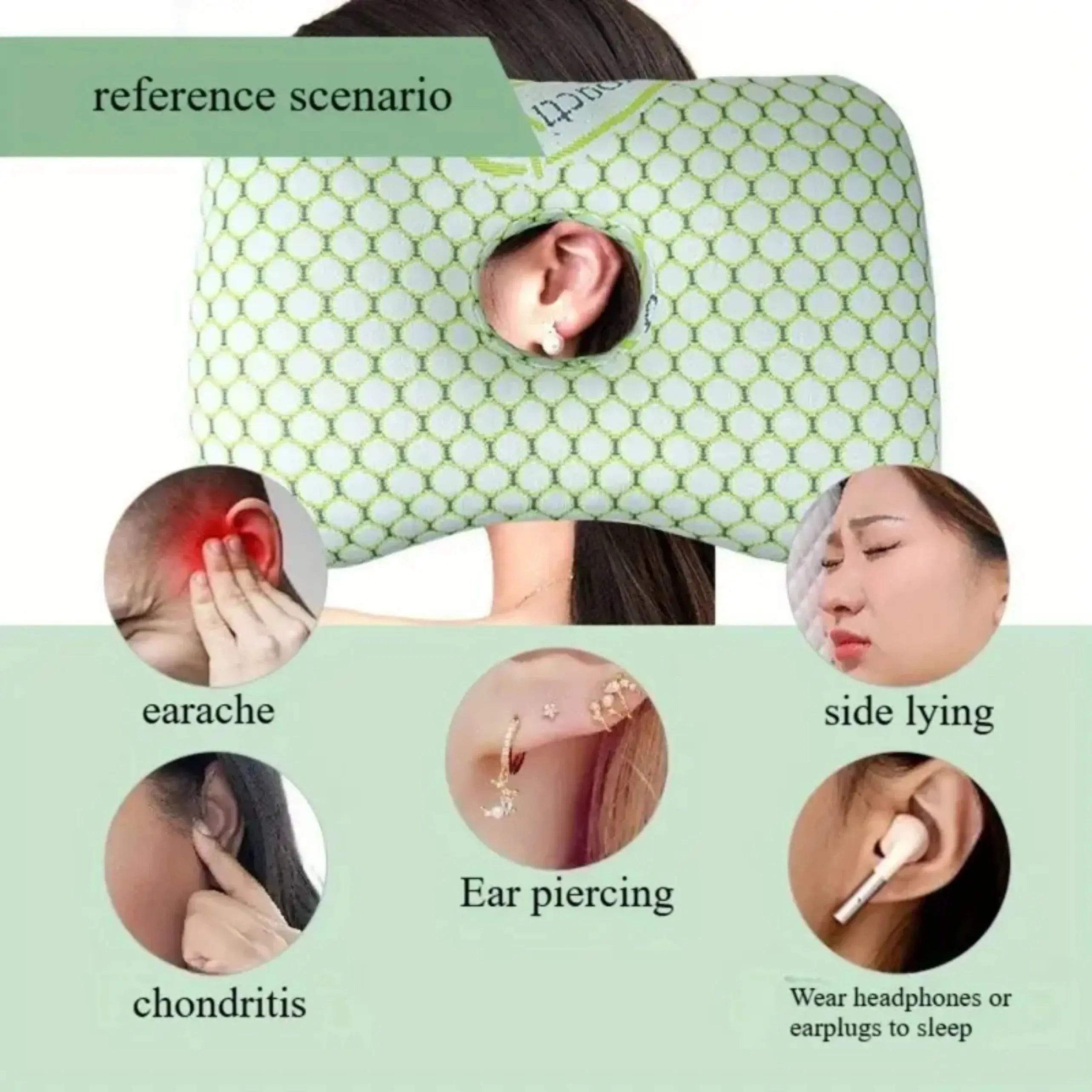 Slumblr® Ear Piercing Donut Pillow – Pain Relief for Side Sleepers