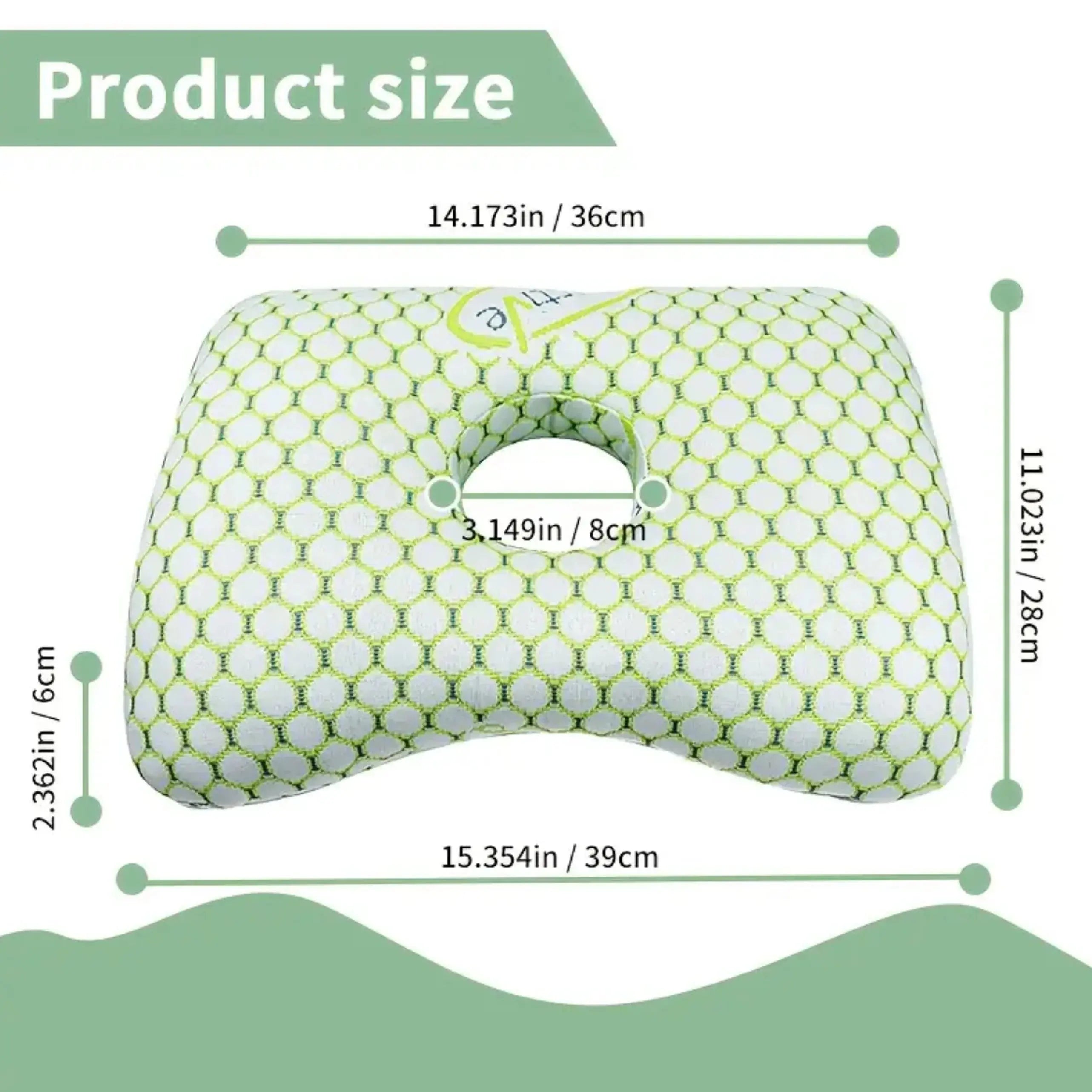 Slumblr® Ear Piercing Donut Pillow – Pain Relief for Side Sleepers