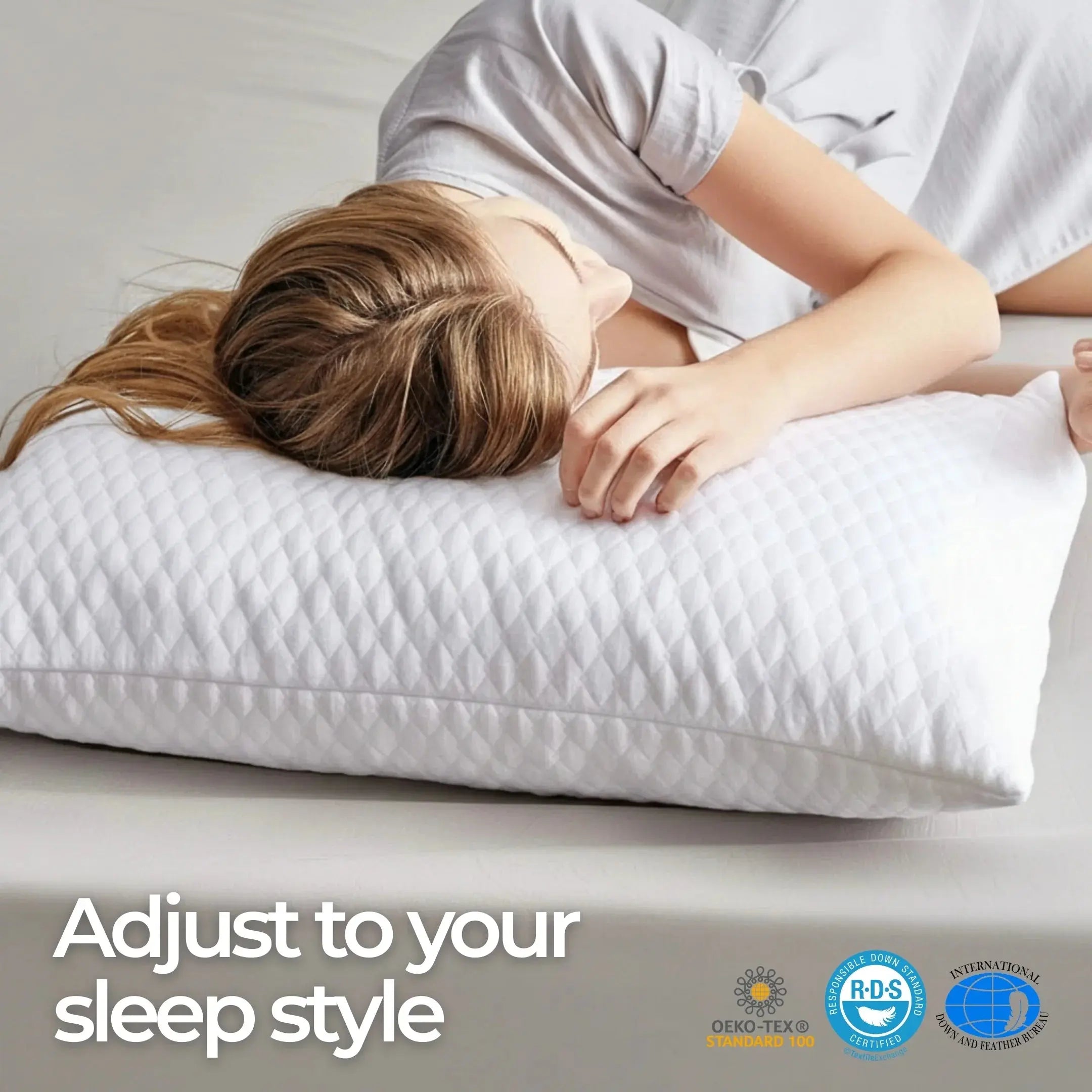 Slumblr® Memory Foam Zero-Pressure Side Sleep Pillow