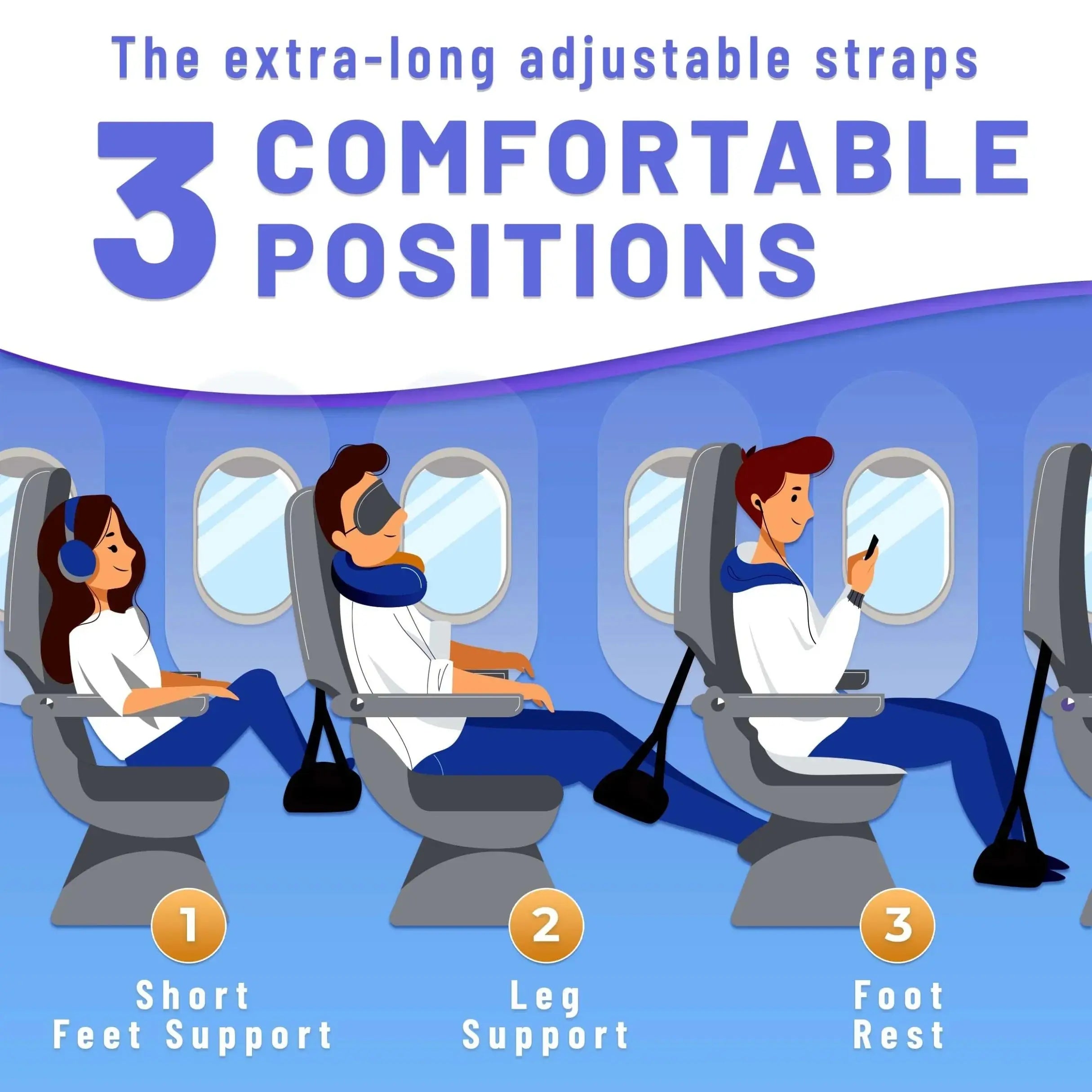 Slumblr® Airplane Foot Hammock Travel Comfort Accessory