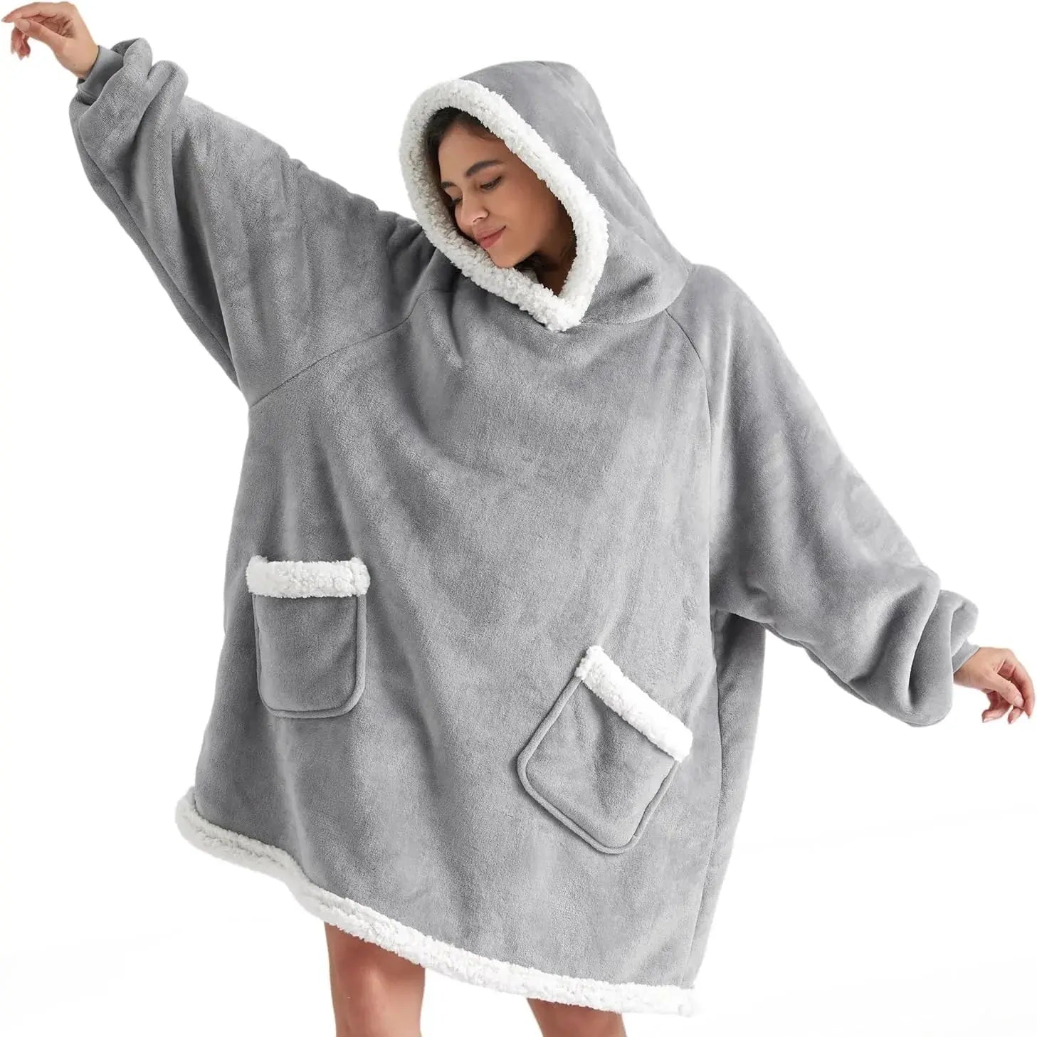 Slumblr® Oversized Flannel Hoodie Blanket