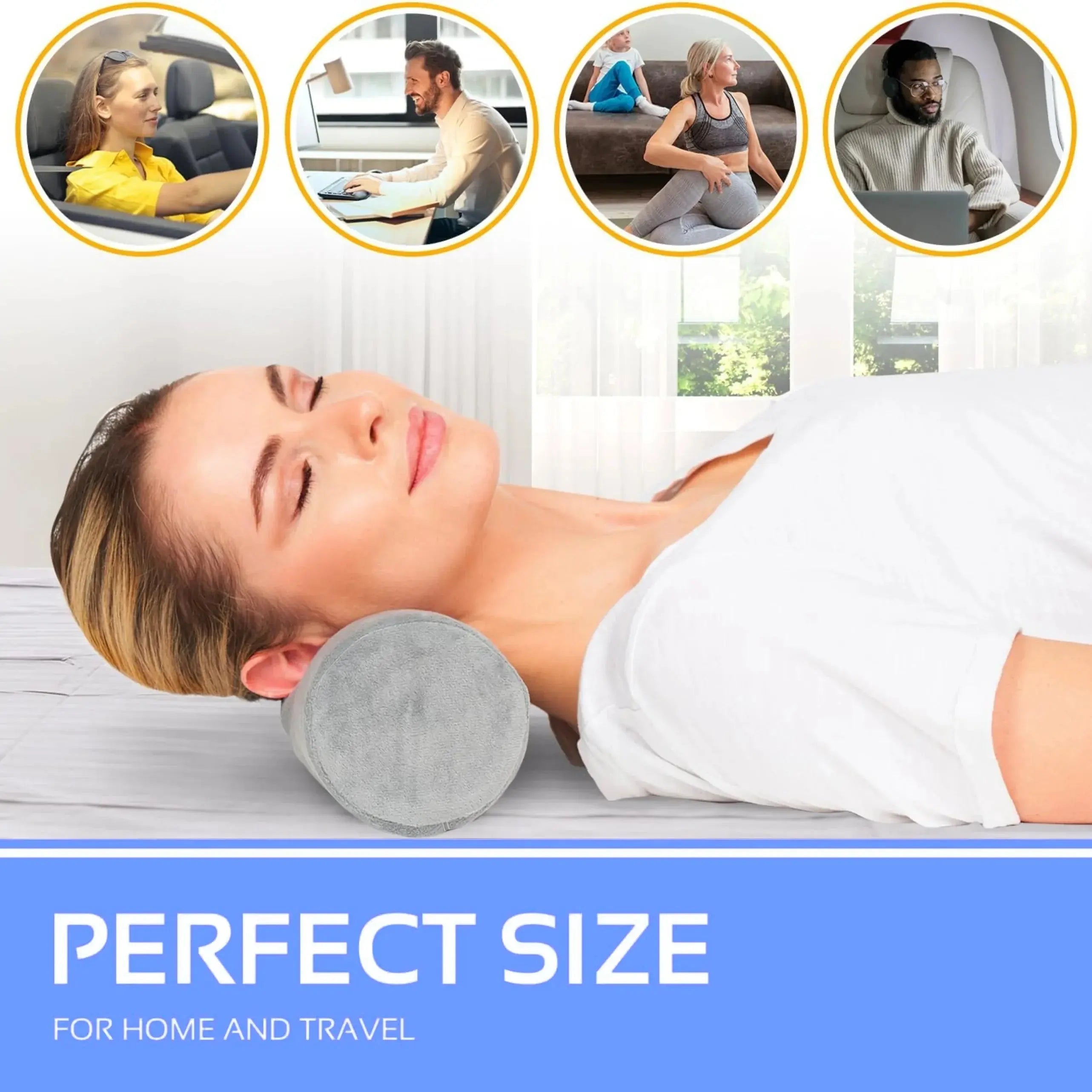 Slumblr® Neck Roll Bolster Pillow (2 Packs)
