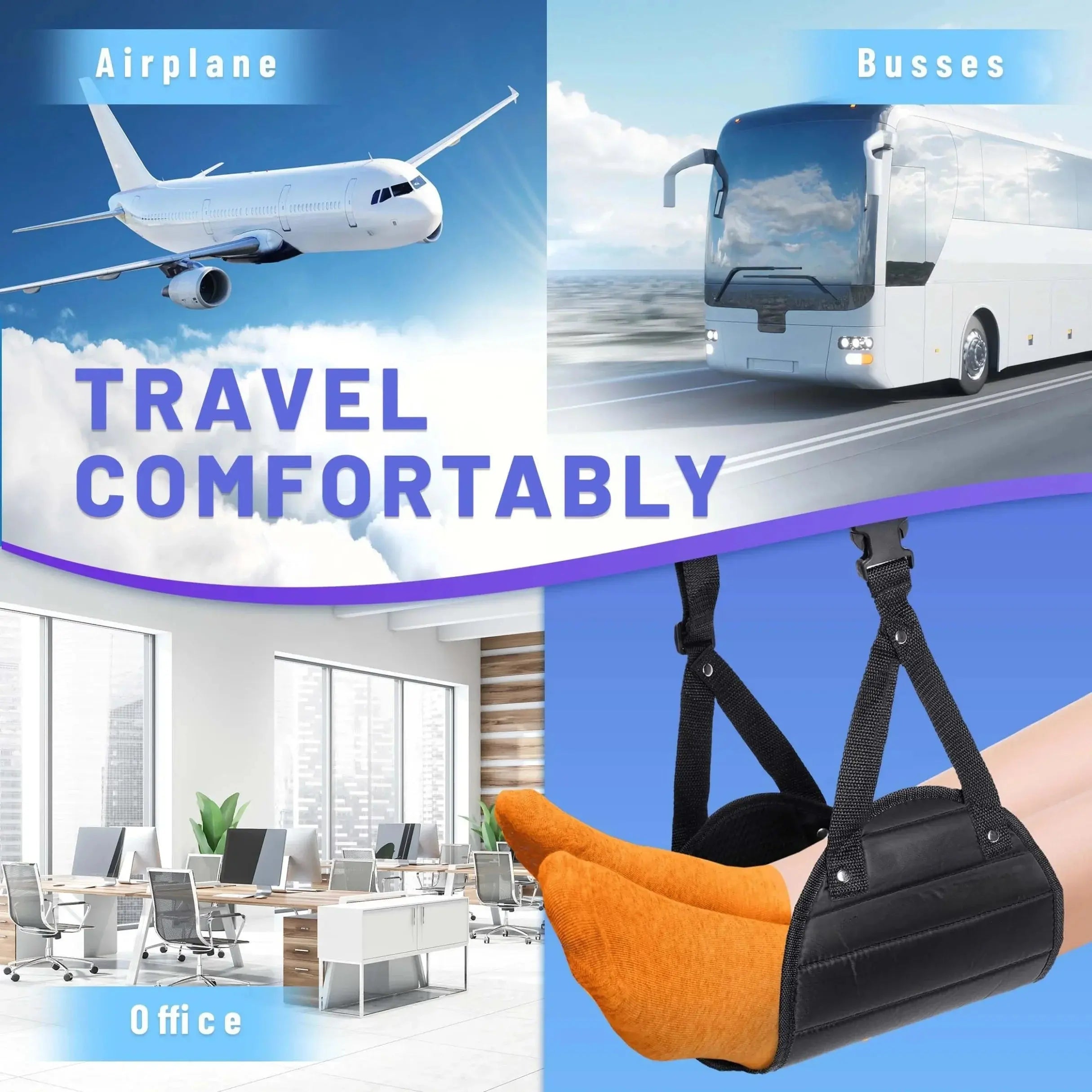 Slumblr® Airplane Foot Hammock Travel Comfort Accessory