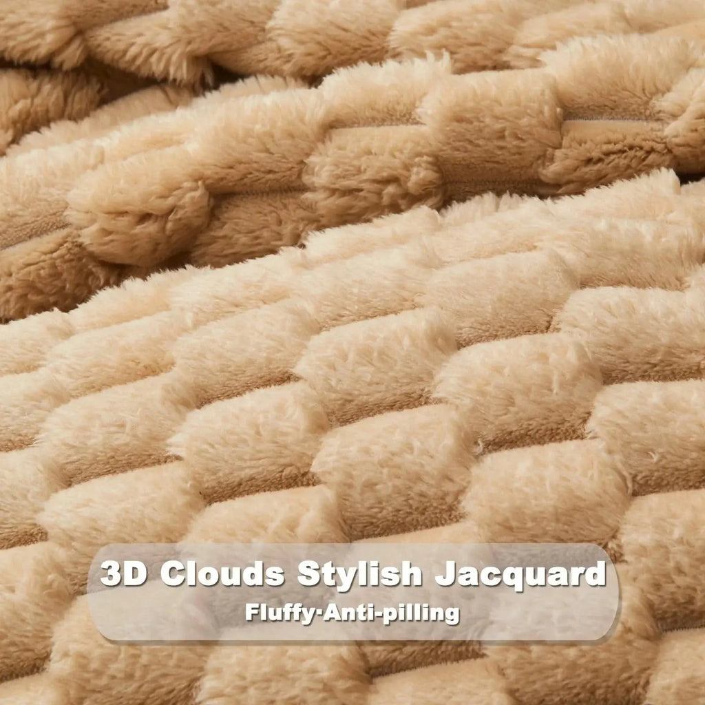 Slumblr® 3D Clouds Silky Flannel Fleece Blanket