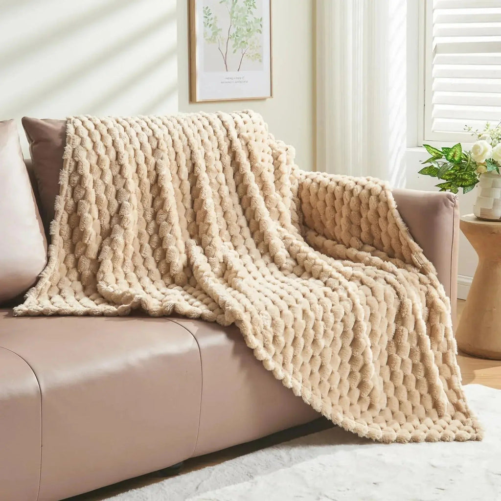 Slumblr® 3D Clouds Silky Flannel Fleece Blanket