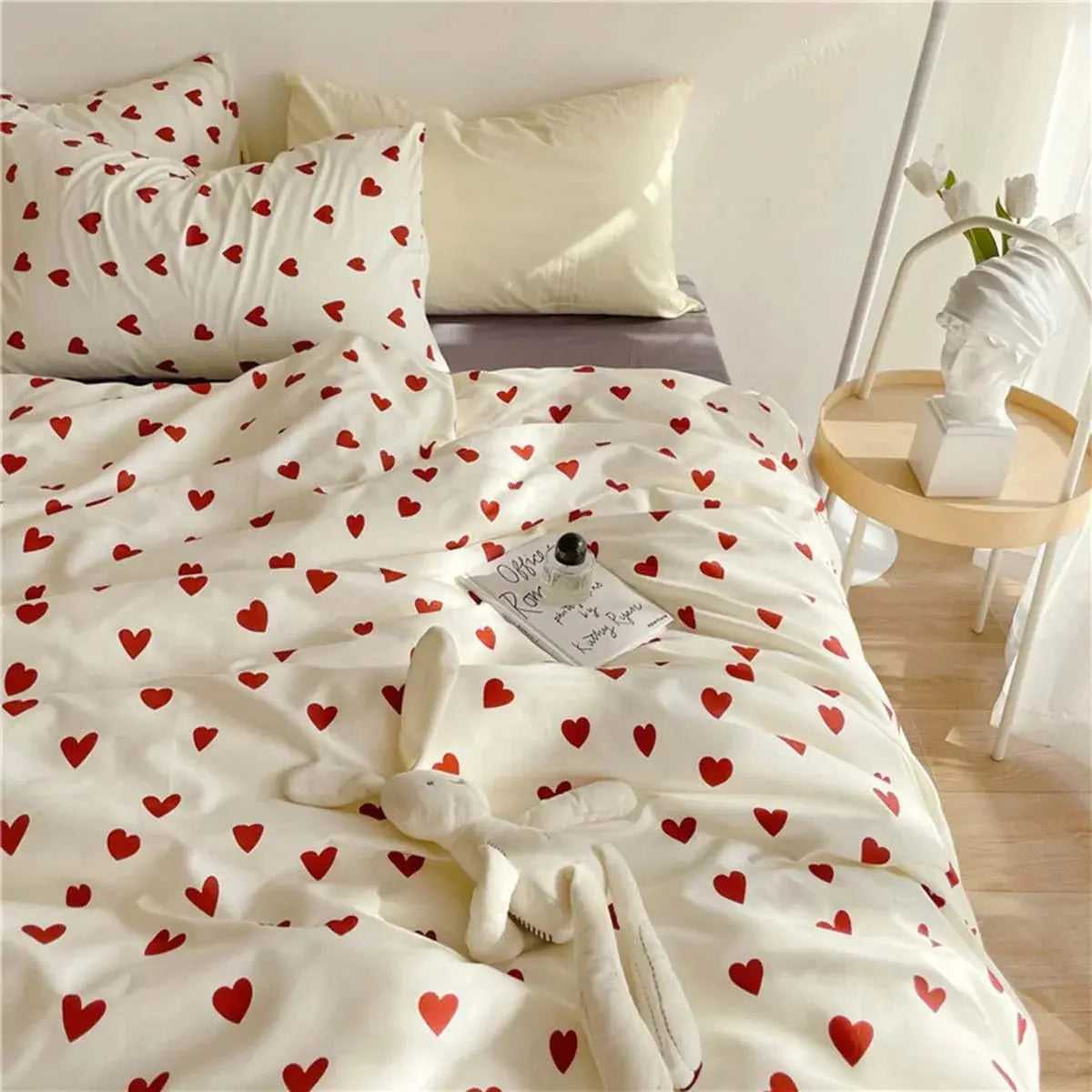 Slumblr® Korean Style Love Heart Bedding Set (4 Pcs)