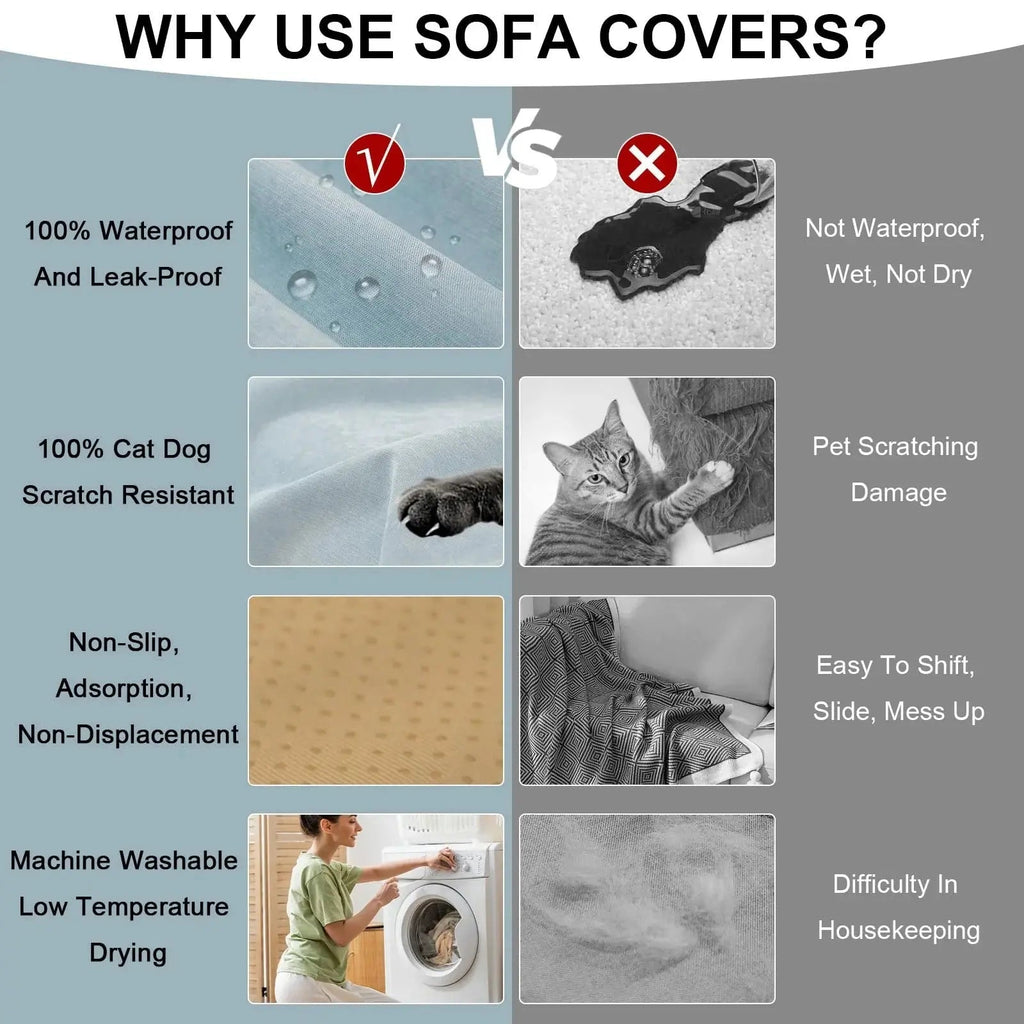 Slumblr® Waterproof Solid Color Sofa Cover