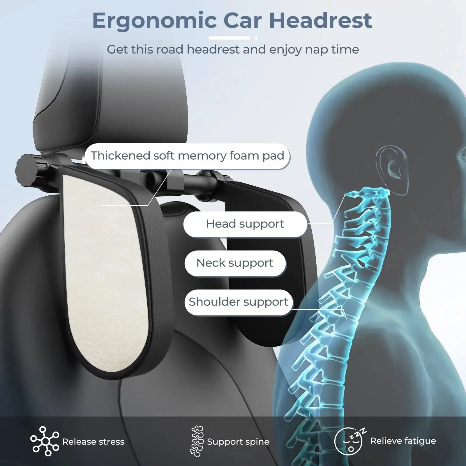 Slumblr® Adjustable U-Shaped Car Travel Pillow