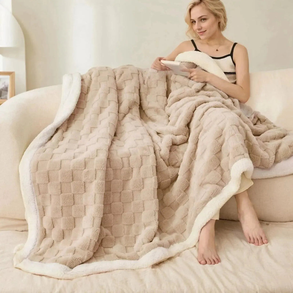 Slumblr® Sherpa Flannel Throw Blanket