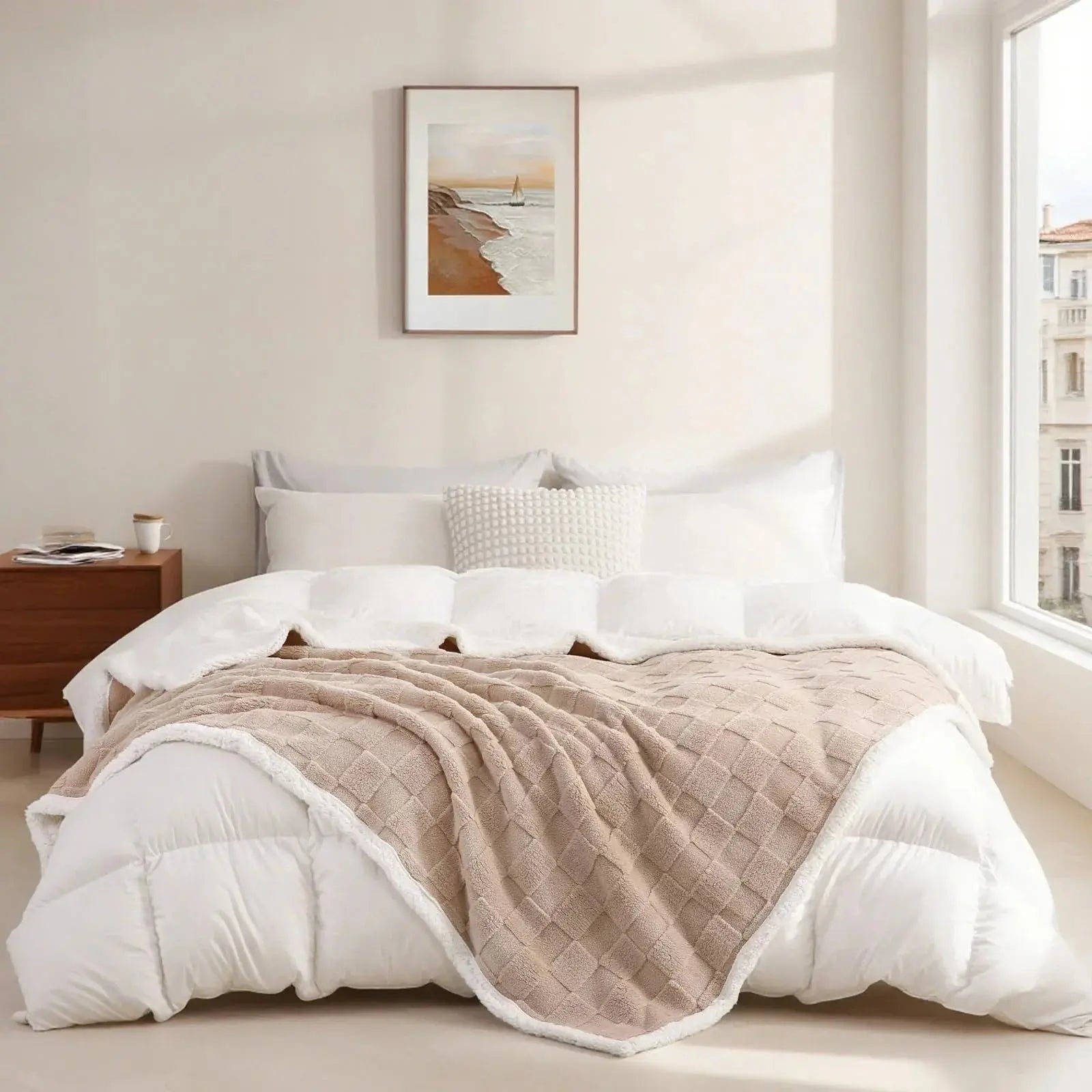 Slumblr® Sherpa Flannel Throw Blanket