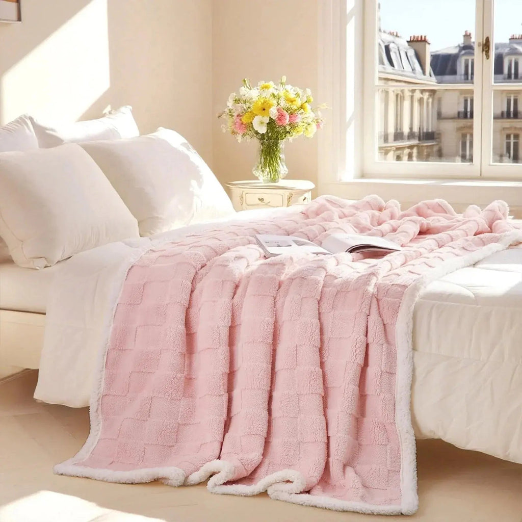 Slumblr® Sherpa Flannel Throw Blanket