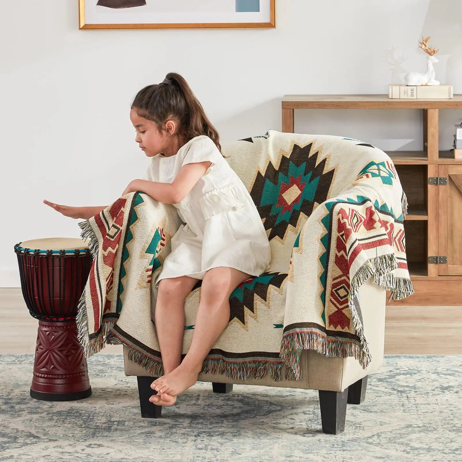 Slumblr® Aztec Boho Woven Throw Blanket