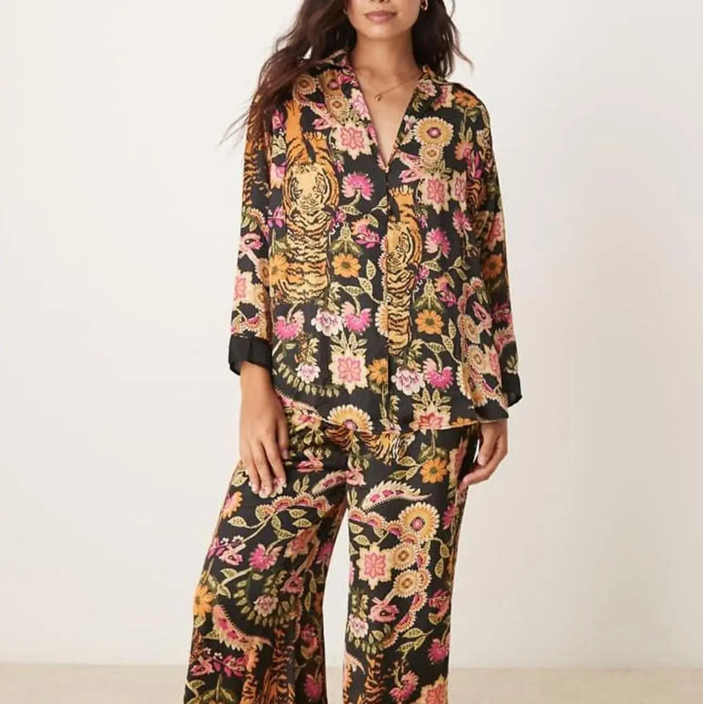 Slumblr® Satin Floral Pajamas Set