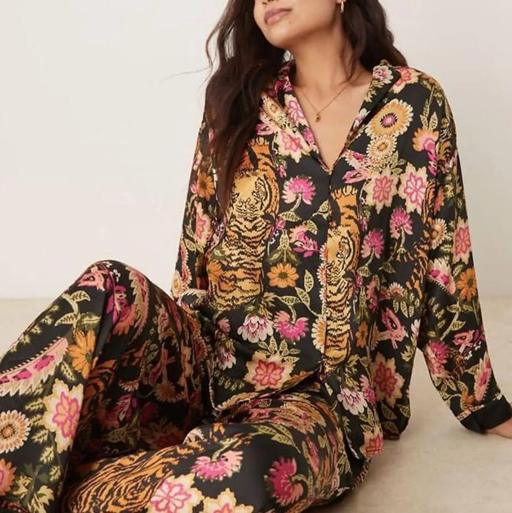 Slumblr® Satin Floral Pajamas Set