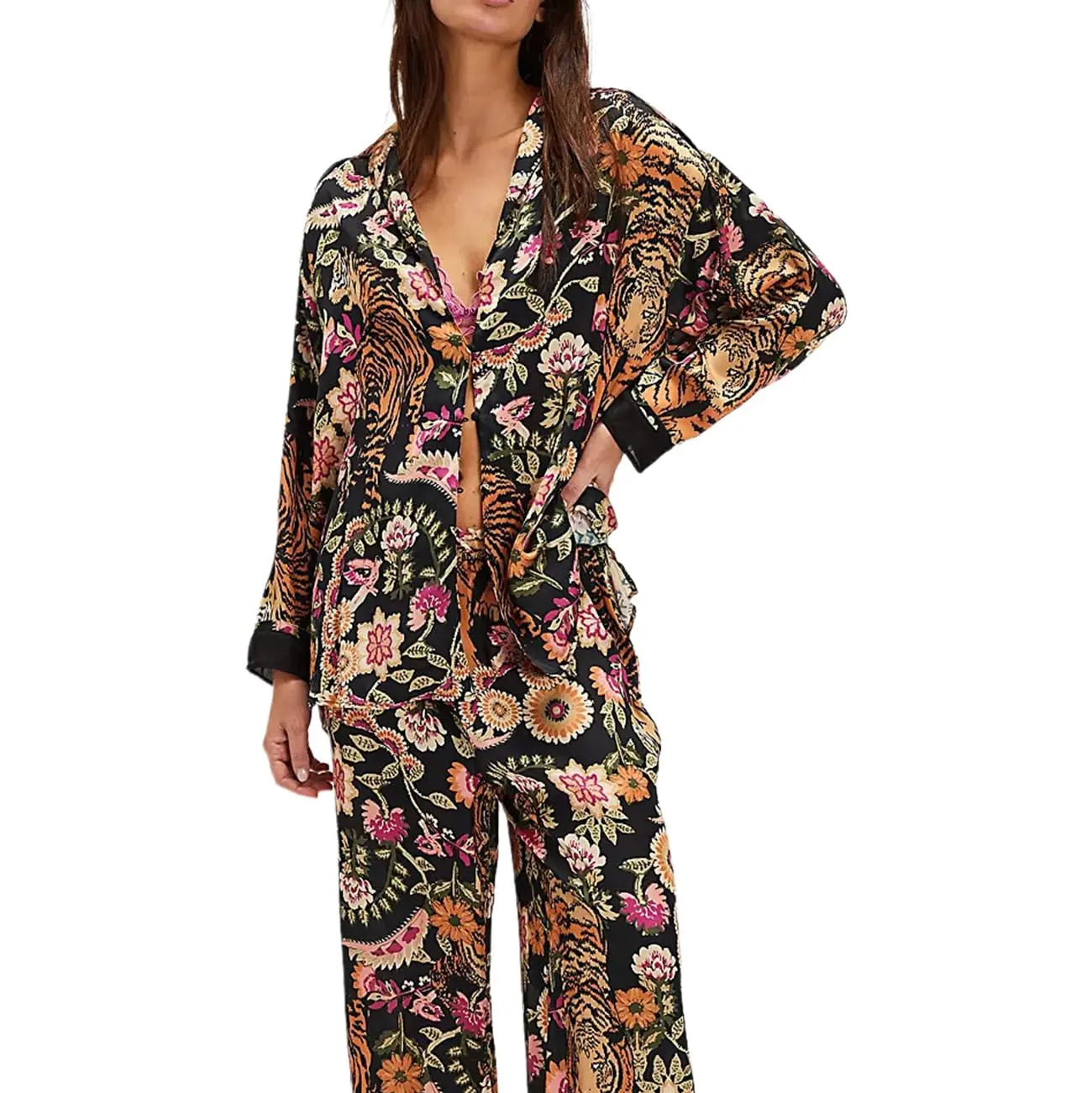 Slumblr® Satin Floral Pajamas Set