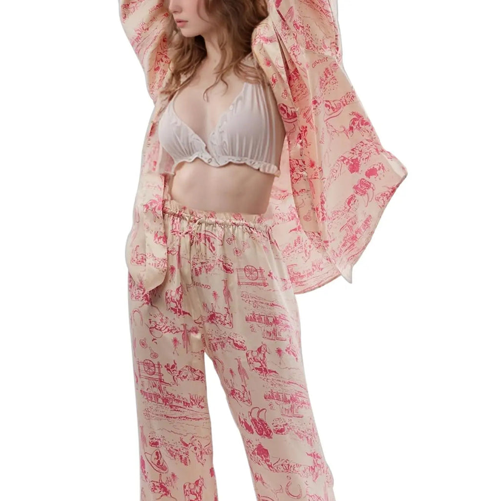 Slumblr® Satin Floral Pajamas Set
