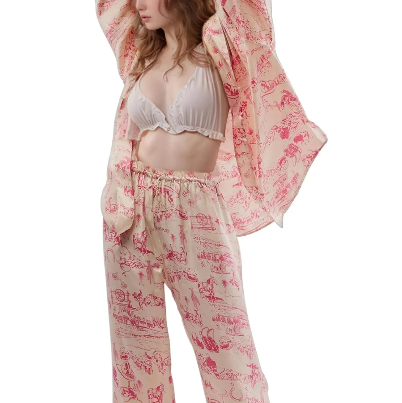 Slumblr® Satin Floral Pajamas Set