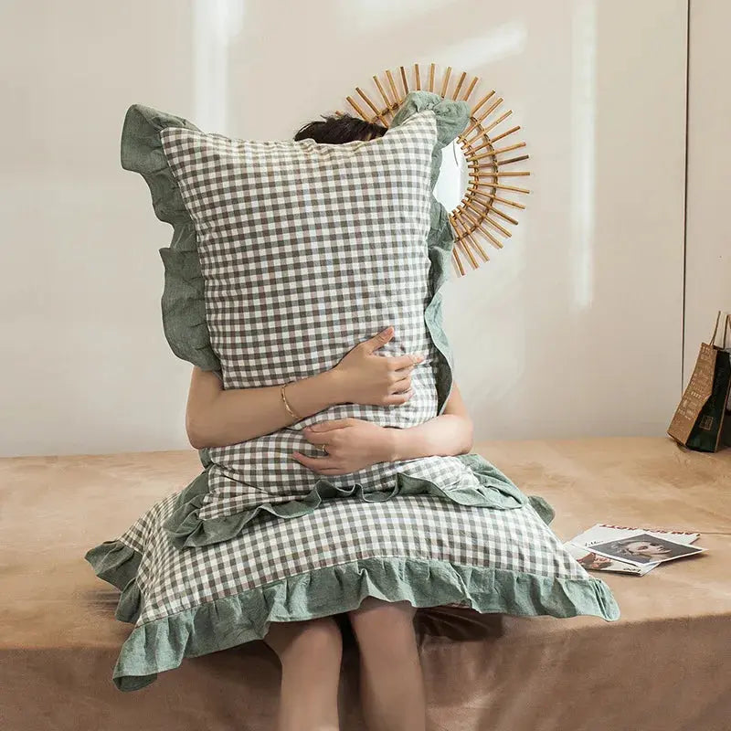 Slumblr® Washed Cotton Plaid Pillowcase (2pcs)