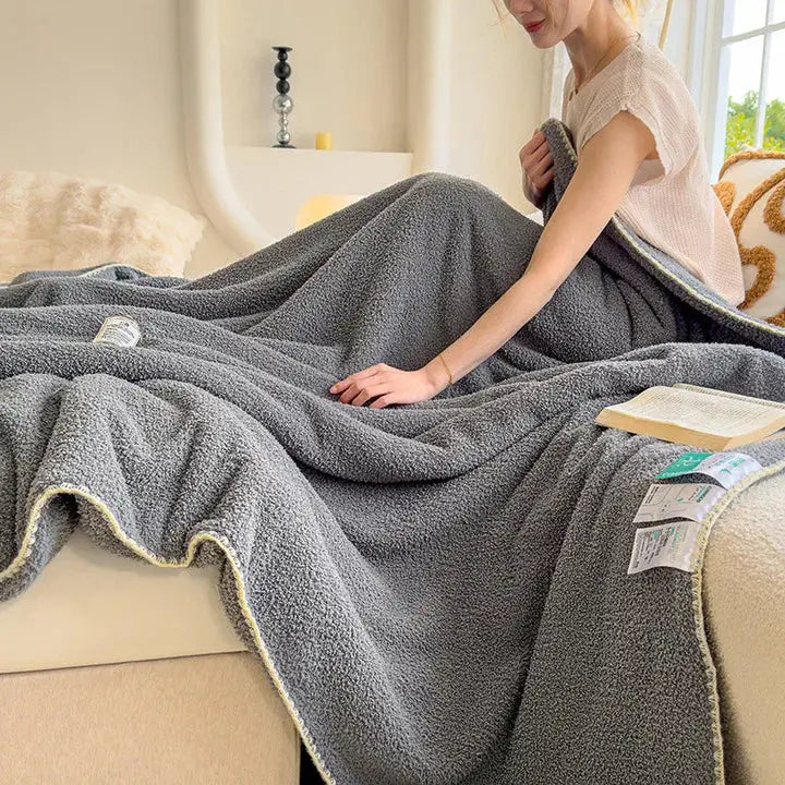 Slumblr® Double-Thick Soft Lamb Plush Blanket