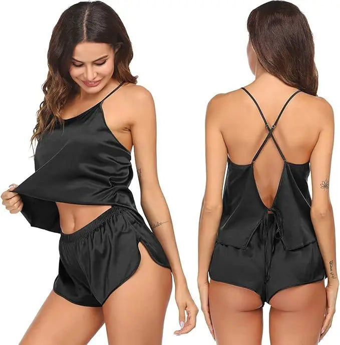 Slumblr® Satin Backless Cami Pajama Set