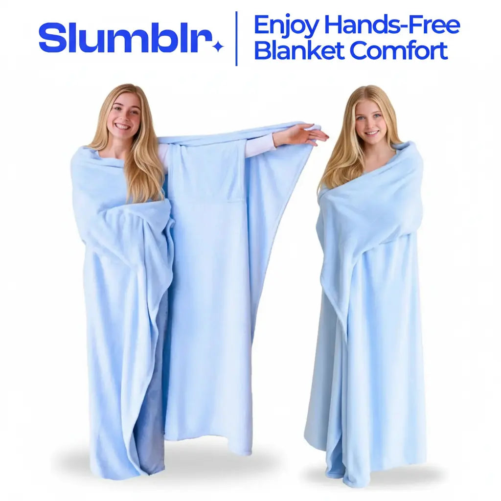 Slumblr® Cozy Flannel Wearable Blanket Throw