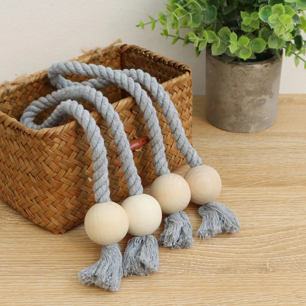 Slumblr® Wooden Bead Curtain Tiebacks (2 Pcs)