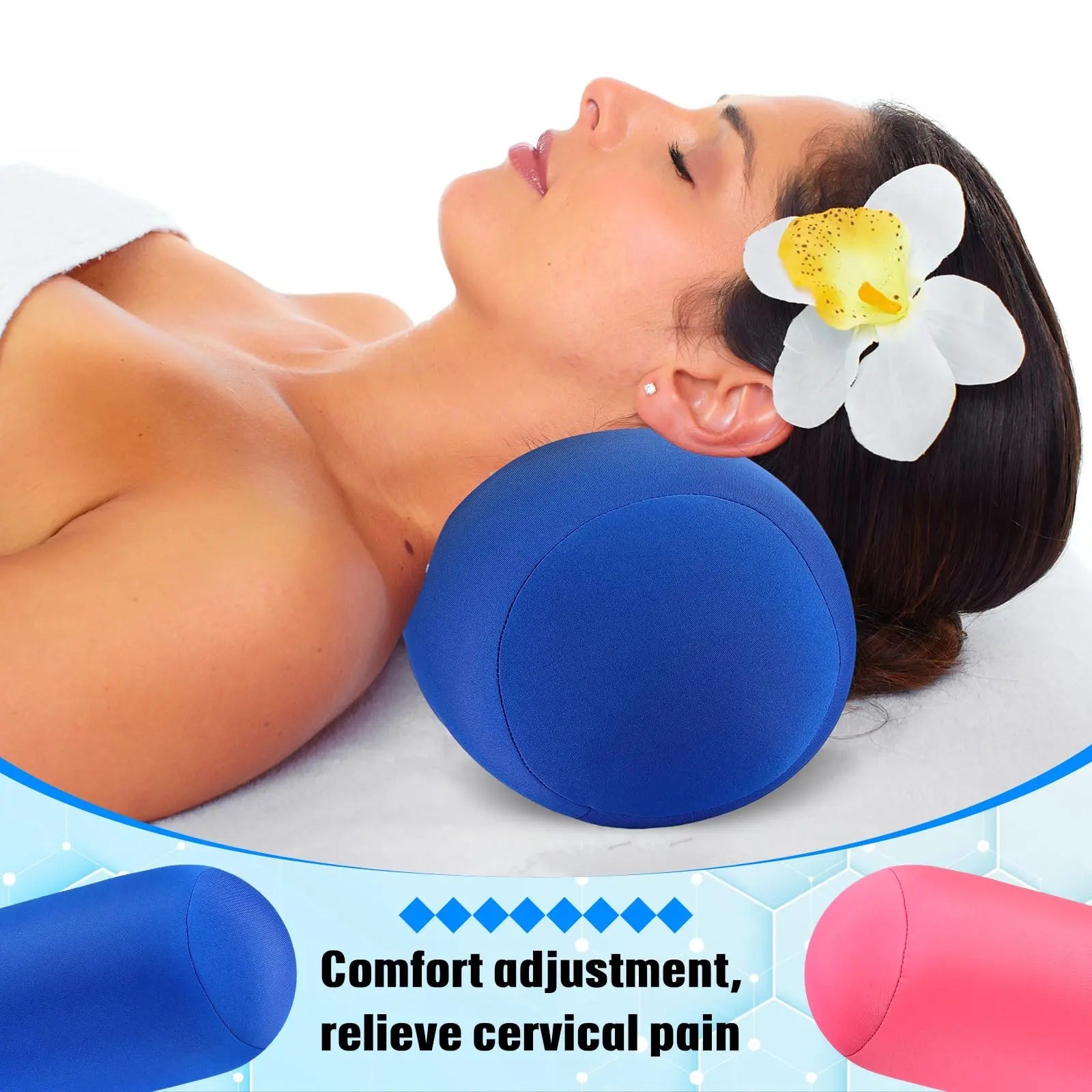 Slumblr® Microbead Soft Roll Pillow (2 Pcs)