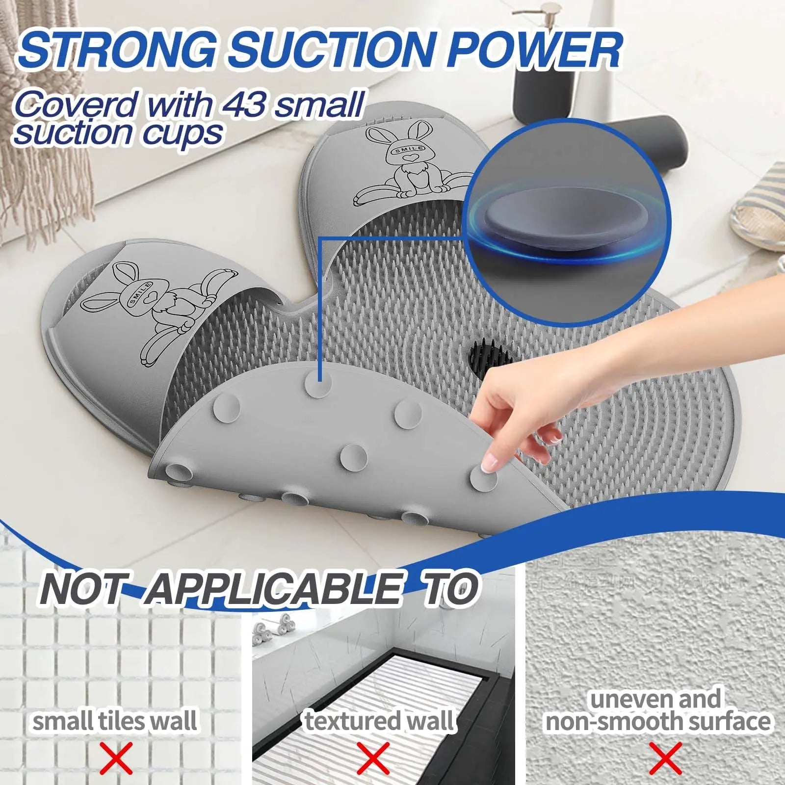 Slumblr® Rabbit Anti Slip Shower Mat
