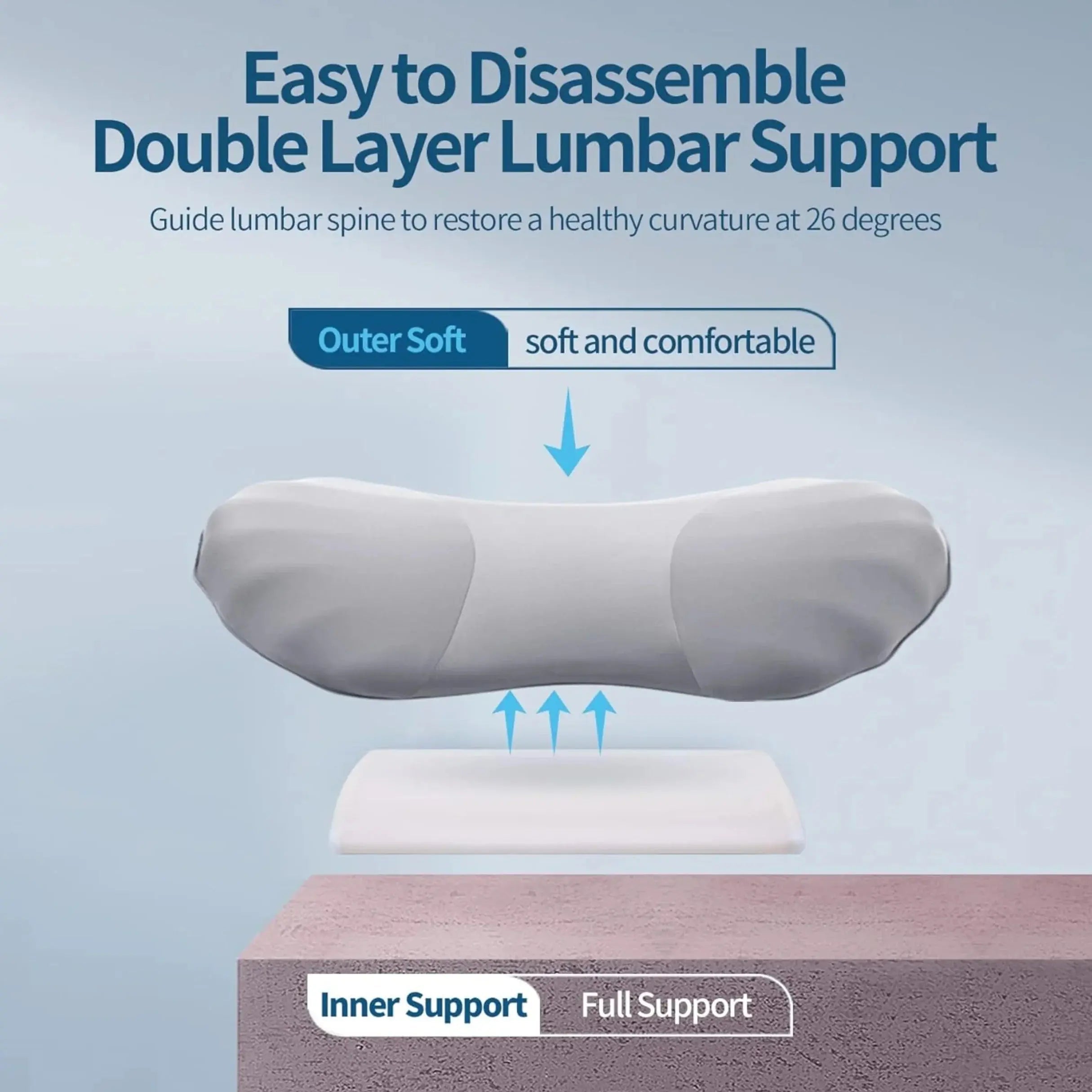 Slumblr® High Rebound Memory Foam Lumbar Pillow