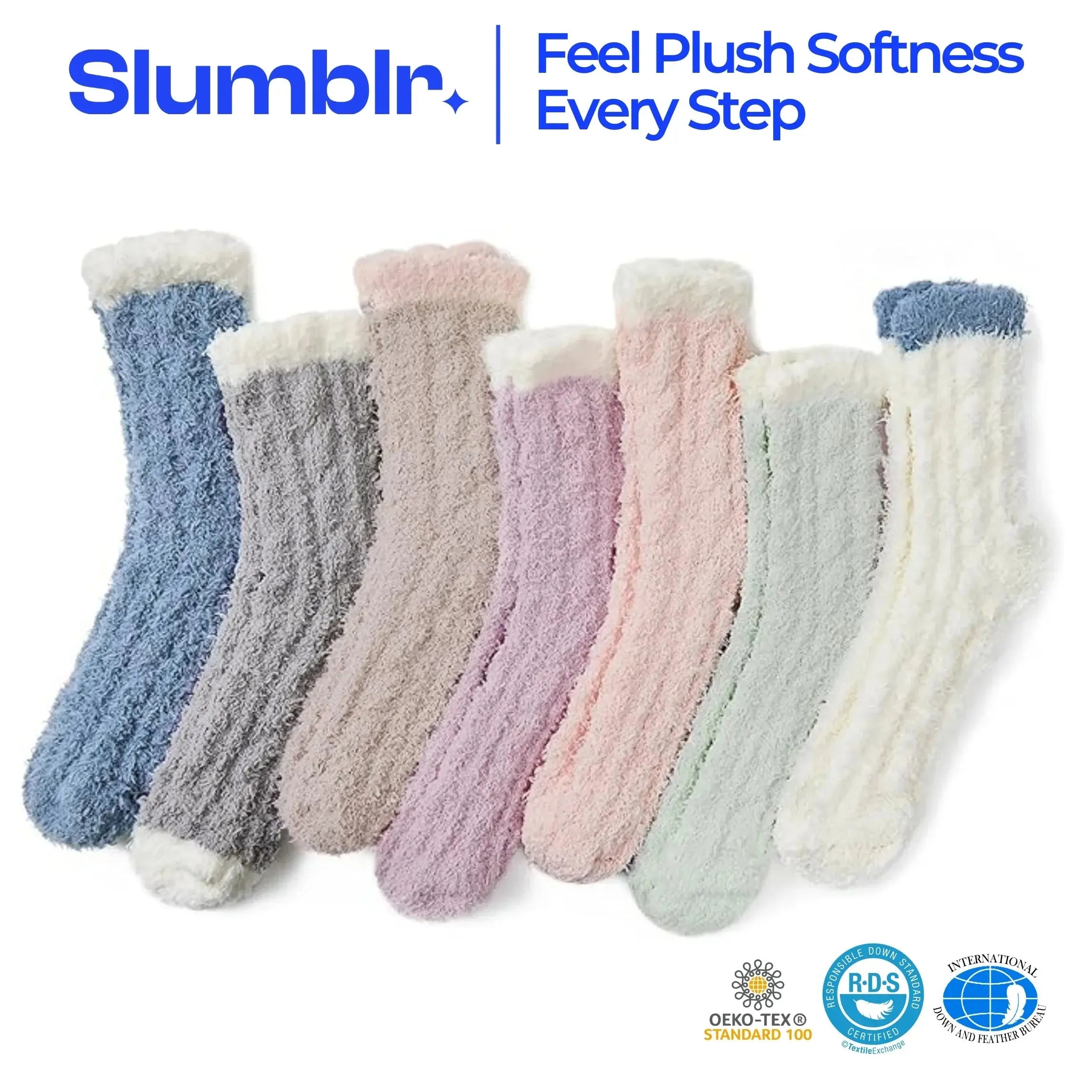 Slumblr® Fuzzy Thermal Socks Set (2 Pairs)