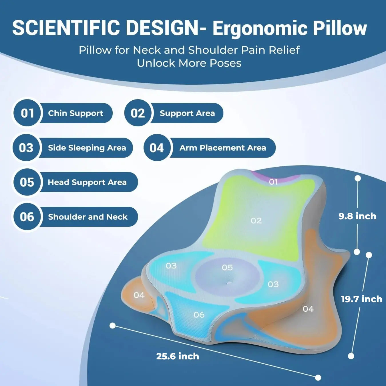 Slumblr® Memory Foam Adjustable Cervical Pillow