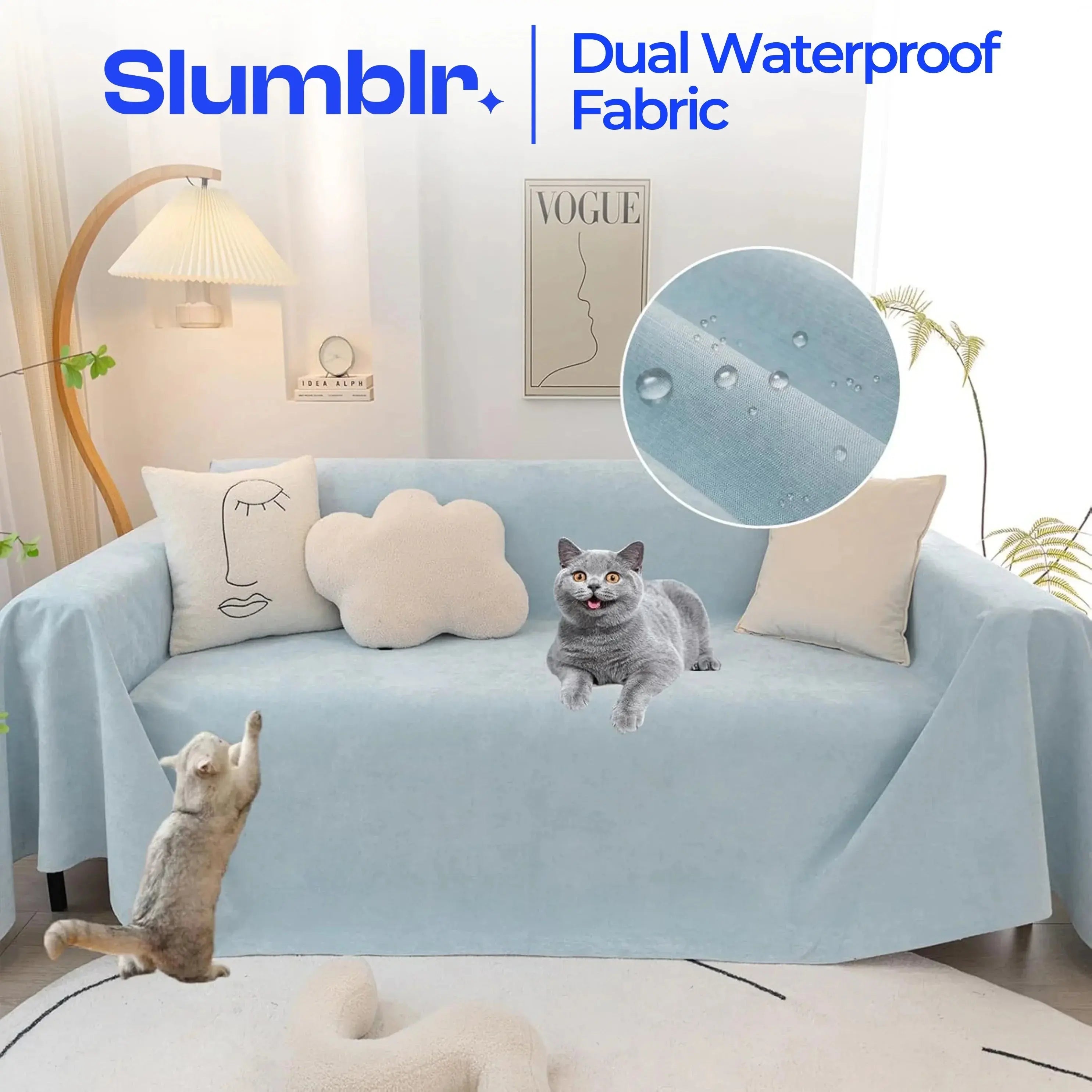 Slumblr® Waterproof Solid Color Sofa Cover