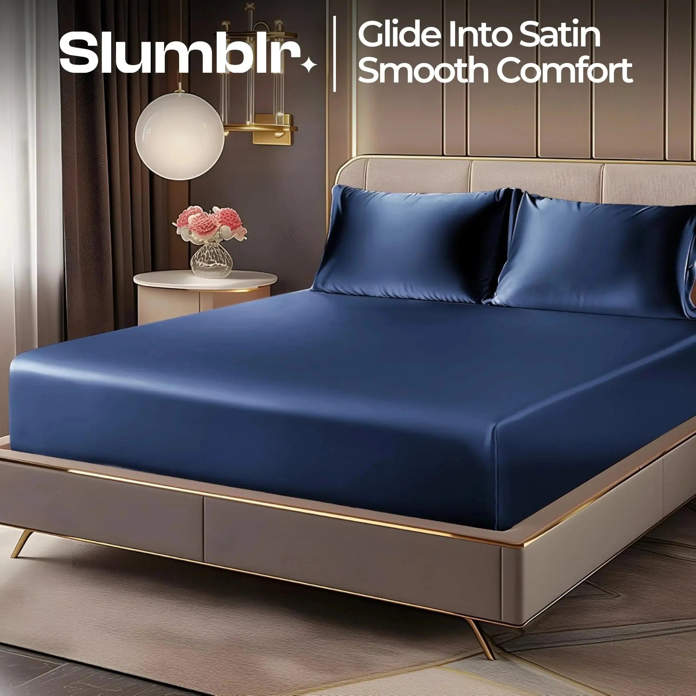 Slumblr® Luxury Satin Fitted Sheet Set (3 Pcs)