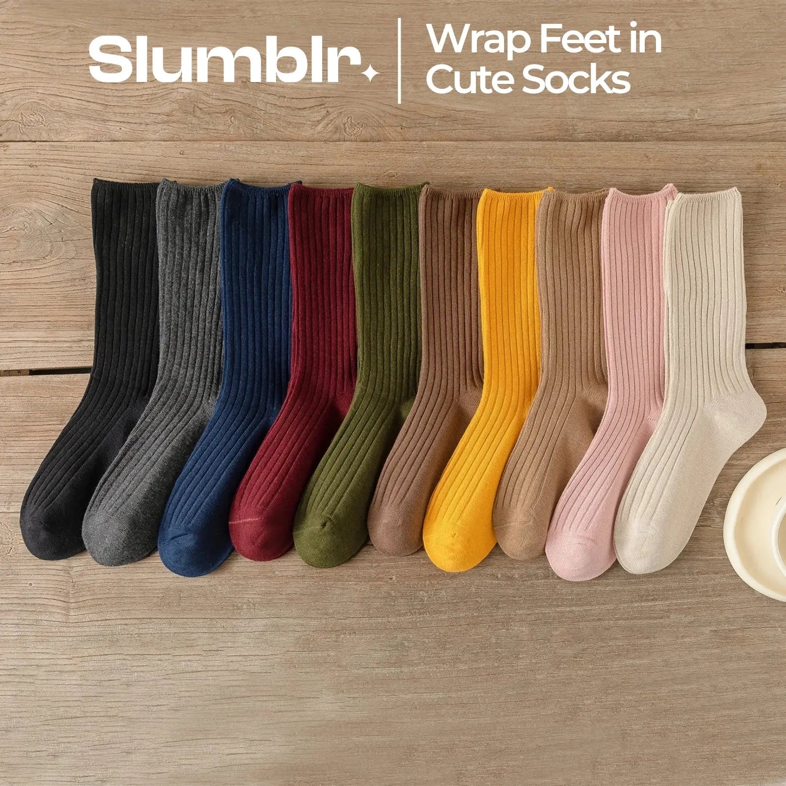 Slumblr® Womens Comfortable Casual Socks (5 Pcs)