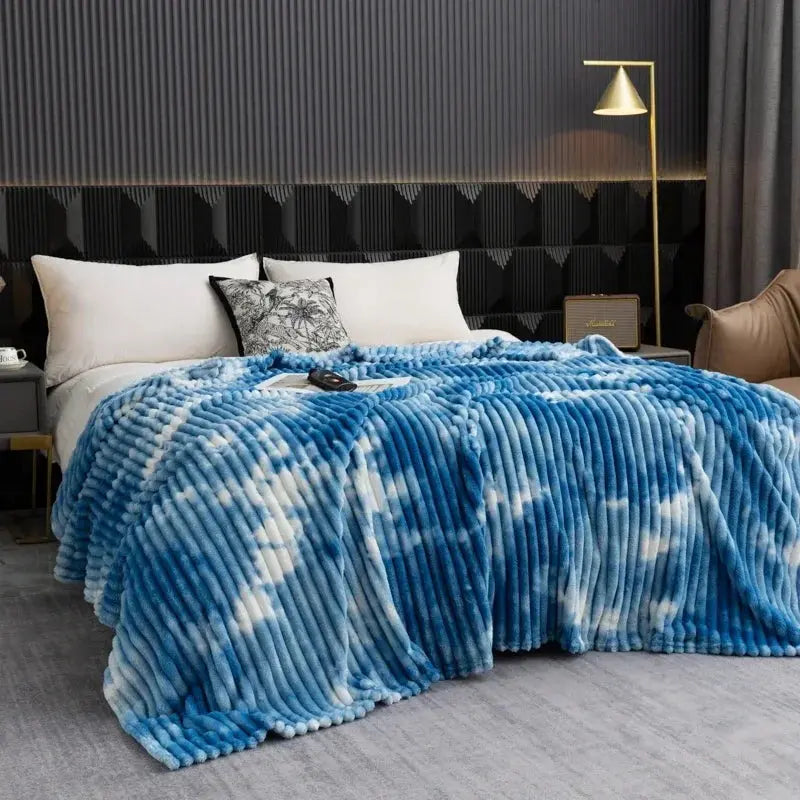 Slumblr® Tie-Dye Flannel Fleece Warm Blanket