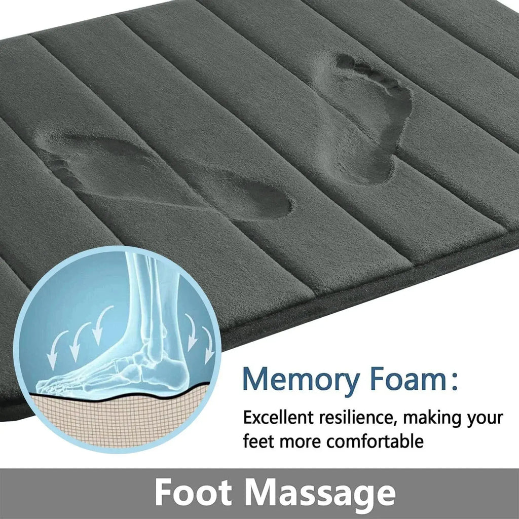 Slumblr® Velvet Memory Foam Bathroom Rug Set (3 Pcs)