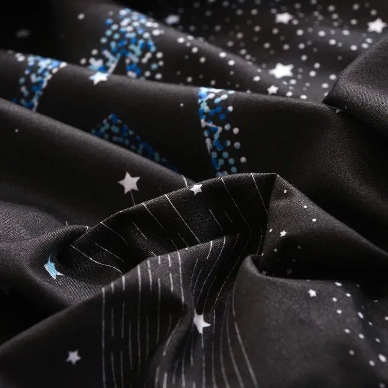 Slumblr® Starry Sky Printed Fitted Sheet Set