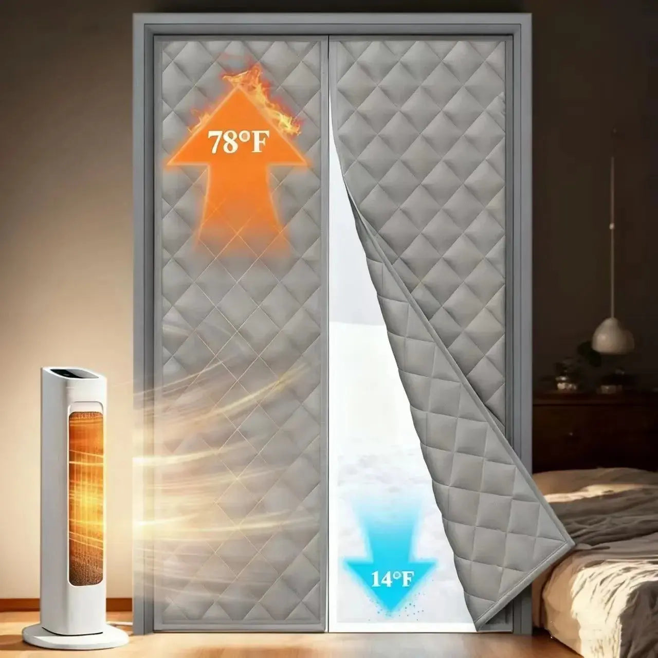 Slumblr® Waterproof Coldproof Magnetic Door Curtain