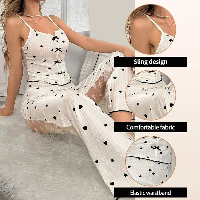 Slumblr® Women’s Transparent Mesh Lace Pajama Set