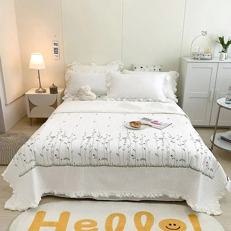 Slumblr® Ruffled Floral Quilt Set