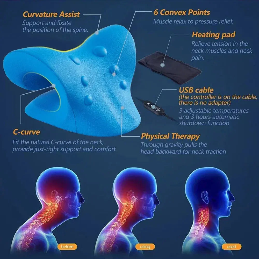 Slumblr® Heated Traction Massage Support Pillow