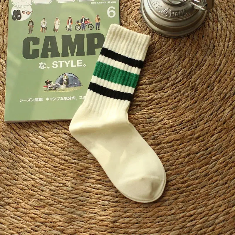 Slumblr® Vintage Striped Crew Socks (2 Pairs)