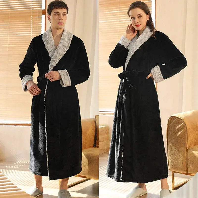 Slumblr® Plush Flannel Fleece Couple Bathrobes