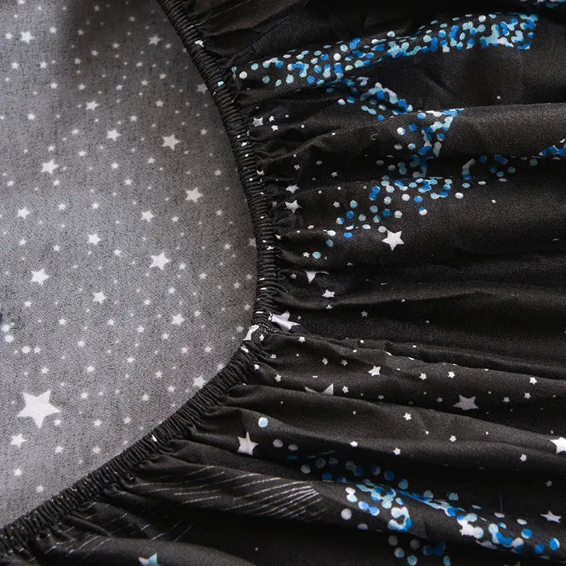 Slumblr® Starry Sky Printed Fitted Sheet Set