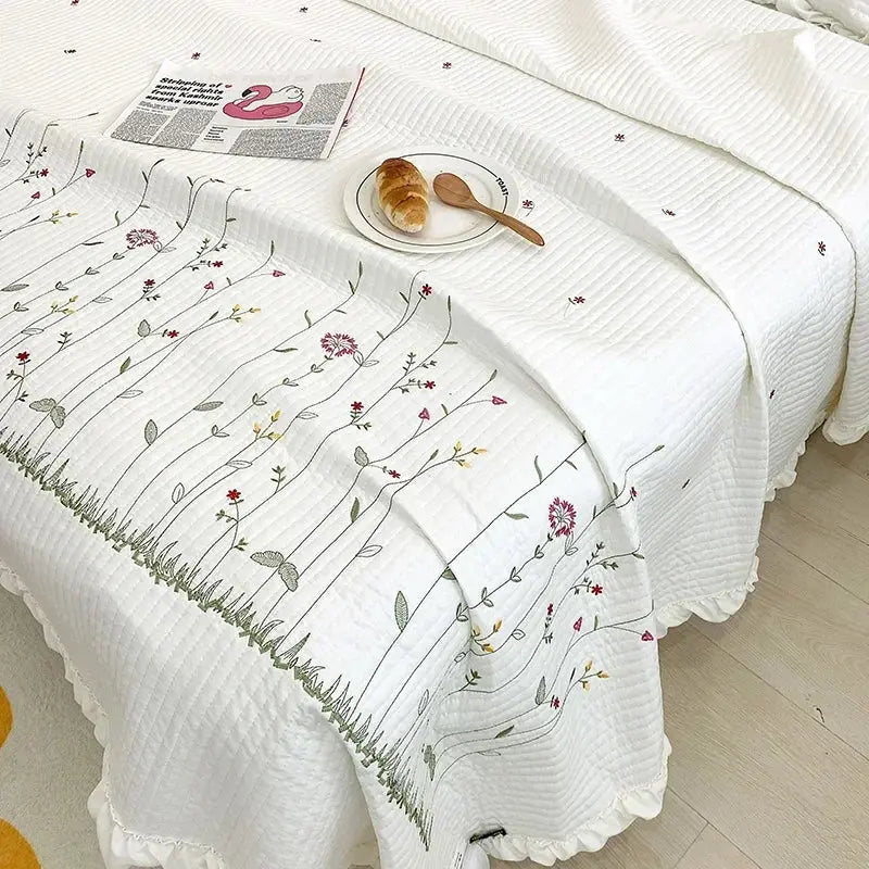 Slumblr® Ruffled Floral Quilt Set